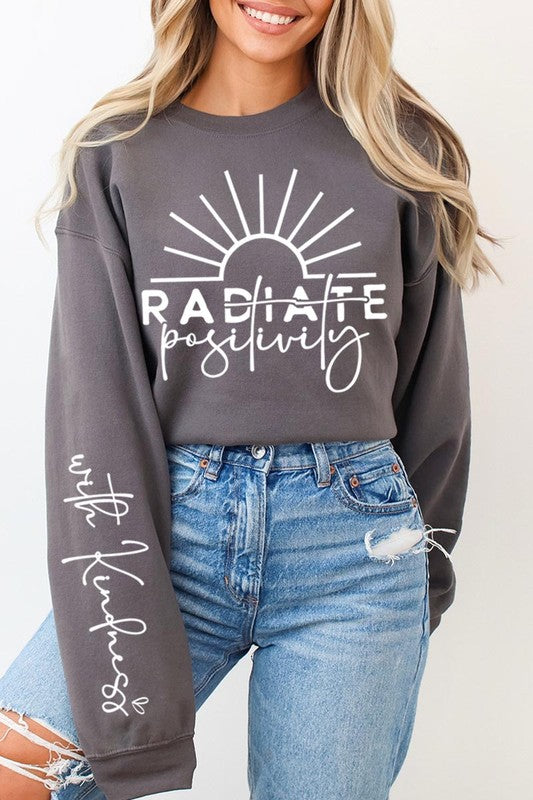 Radiate positivity Graphic Sweatshirts