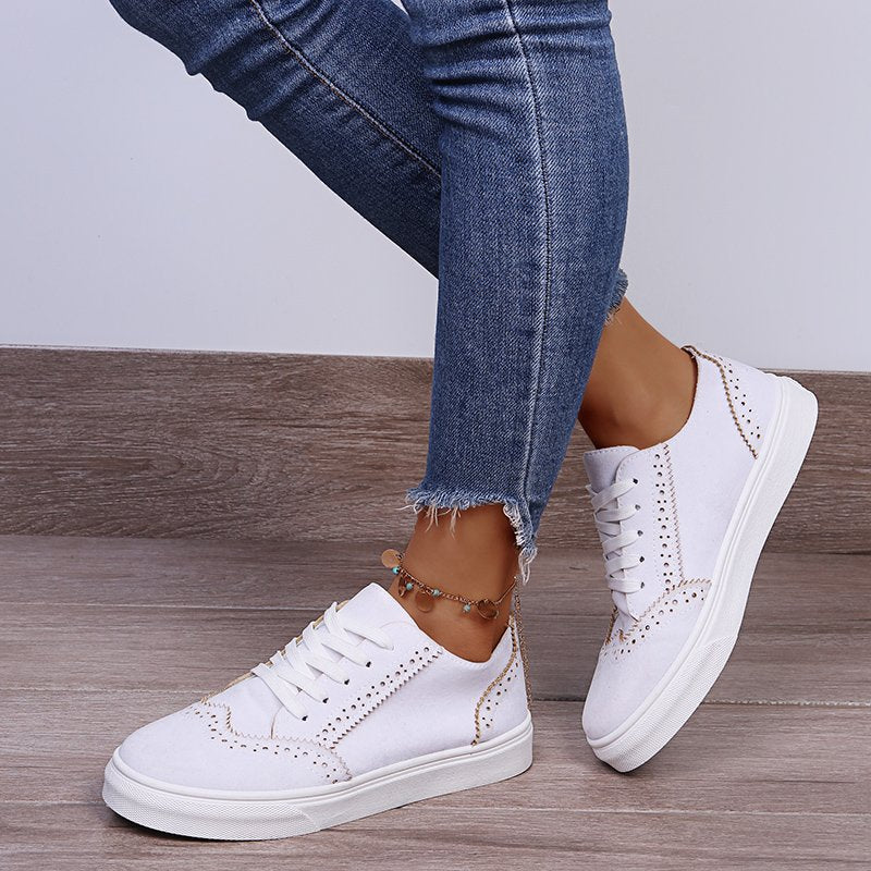 Suede Oxford Sneakers Lace-Up