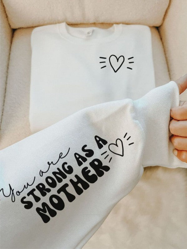 Strong As A Mother" Premium Bella Canvas Crew Sweatshirt