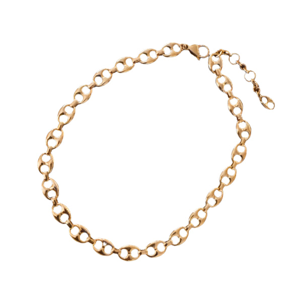 Equine Pave, Bean, horsebit Links Chain Necklace