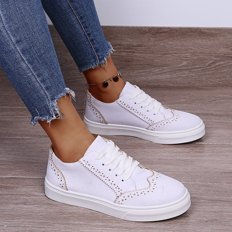Suede Oxford Sneakers Lace-Up