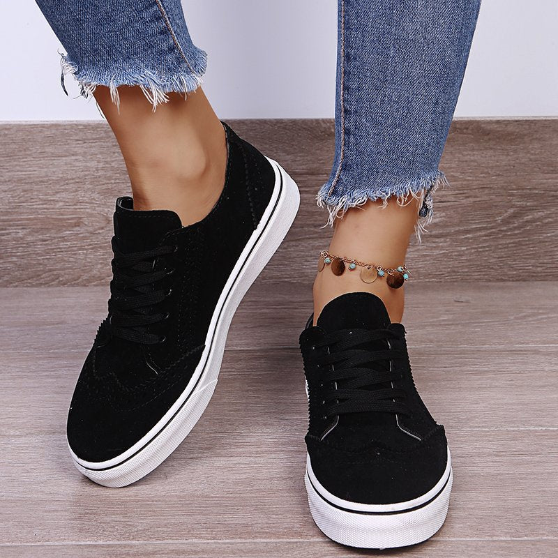 Suede Oxford Sneakers Lace-Up