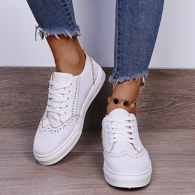 Suede Oxford Sneakers Lace-Up