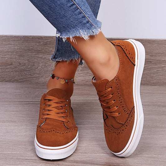 Suede Oxford Sneakers Lace-Up